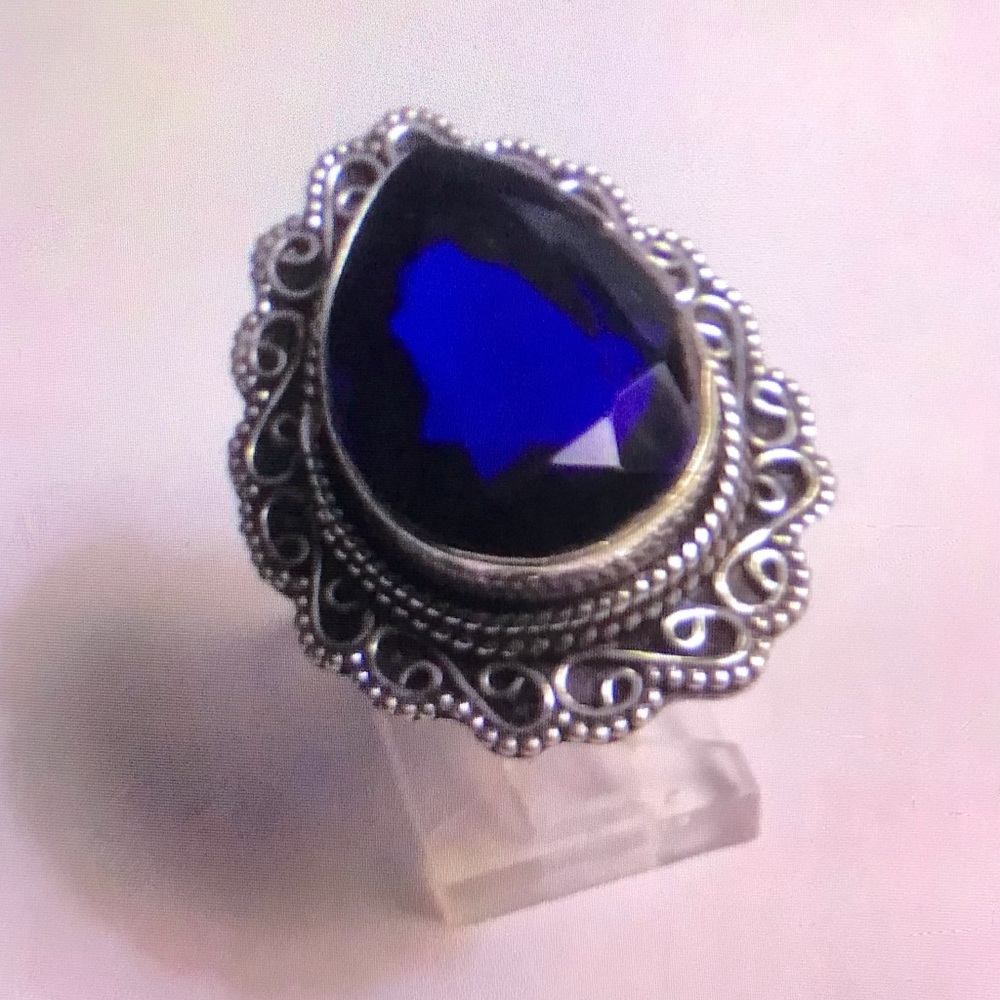 Tanzanite Stamped 925 Sterling Silver Ring